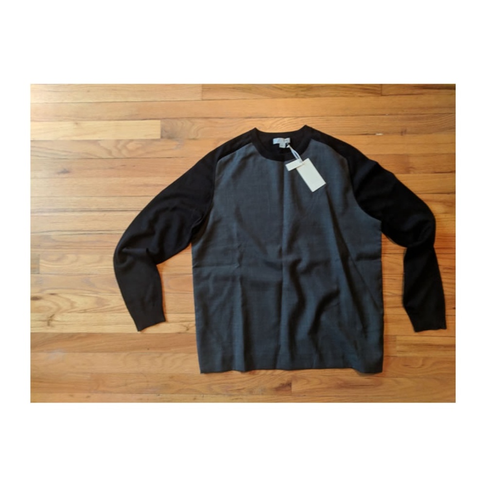 COS Men's Merino Wool Sweater with Contrast Panel